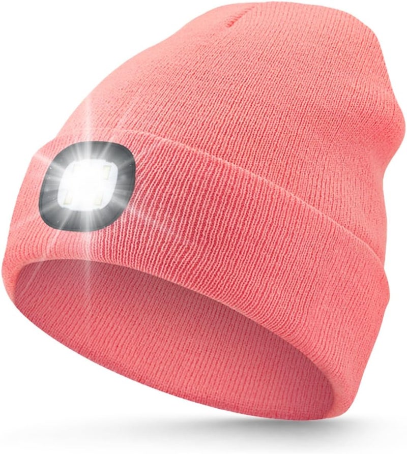 MOXTOYU Unisex Beanie with Light, USB Rechargeable LED Headlamp Hat, Christmas Stocking Stuffers Gifts - Image 1